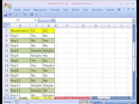 How to Summarize survey results with a pivot table in .